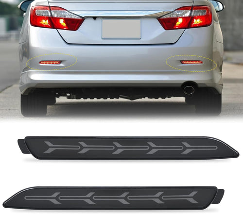 Nilight Smoke Lens Rear Bumper Tail Light for 2006-2014 Toyota Camry | for 2006 2007 2008 2009 2010 2011 2012 2013 2014 Toyota Camry Brake Turn Signal Driving LED Reflector Lamps Replacement