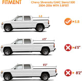 Nilight Soft Roll-Up Tonneau Cover Compatible with Chevy Silverado/GMC Sierra 1500 2004 2005 2006–5.8ft Truck Bed Cover, view 4