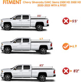 Nilight Soft Roll-Up Tonneau Cover Compatible with Chevy Silverado/GMC Sierra 2500 HD 3500 HD 2020-2026, 6.9ft Truck Bed Cover, view 4