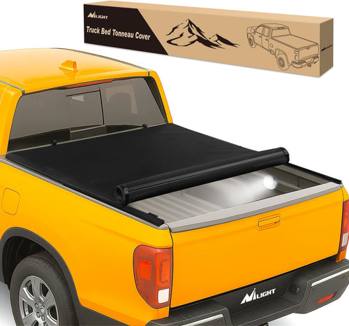 Nilight Soft Roll-Up Tonneau Cover Compatible with Honda Ridgeline 2017 2018 2019 2020 2021 2022 2023 2024 2025– 5ft Truck Bed Cover