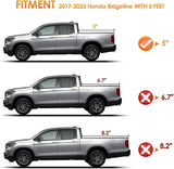 Nilight Soft Roll-Up Tonneau Cover Compatible with Honda Ridgeline 2017 2018 2019 2020 2021 2022 2023 2024 2025– 5ft Truck Bed Cover, view 4