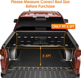 Nilight Soft Roll-Up Tonneau Cover Compatible with Toyota Tundra 2007 2008 2009 2010 2011 2012 2013 2014 2015 2016 2017 2018 2019 2020 2021– 5.5ft Truck Bed Cover, view 5