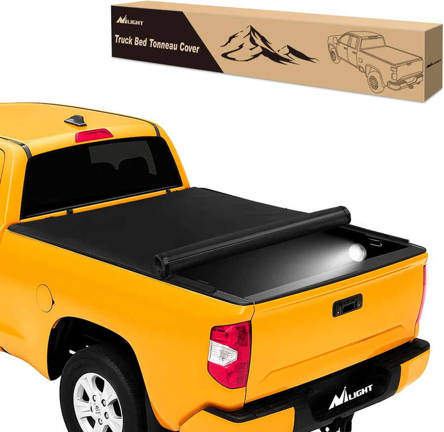 Nilight Soft Roll-Up Tonneau Cover for 2007–2021 Toyota Tundra 6.5ft Bed, Weatherproof Truck Bed Cover, Easy Roll-Up Access