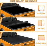 Nilight Soft Roll Up Truck Bed Tonneau Cover Compatible with Ram 1500 2009 2010 2011 2012 2013 2014 2015 2016 2017 2018,5.7ft, view 4