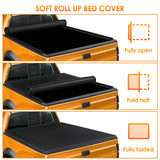 Nilight Soft Roll Up Truck Bed Tonneau Cover Compatible with Ram 1500 2009 2010 2011 2012 2013 2014 2015 2016 2017 2018,6.4ft, view 6