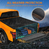 Nilight Soft Roll-Up Truck Bed Tonneau Cover for Nissan Titan 2017-2026 5.5ft Bed, Waterproof Low Profile Vinyl Pickup Bed Cover, view 3