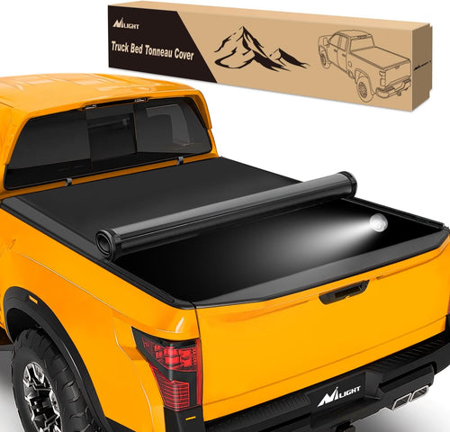 Nilight Soft Roll-Up Truck Bed Tonneau Cover for Nissan Titan 2017-2026 6.5ft Bed, Waterproof Low Profile Vinyl Pickup Bed Cover