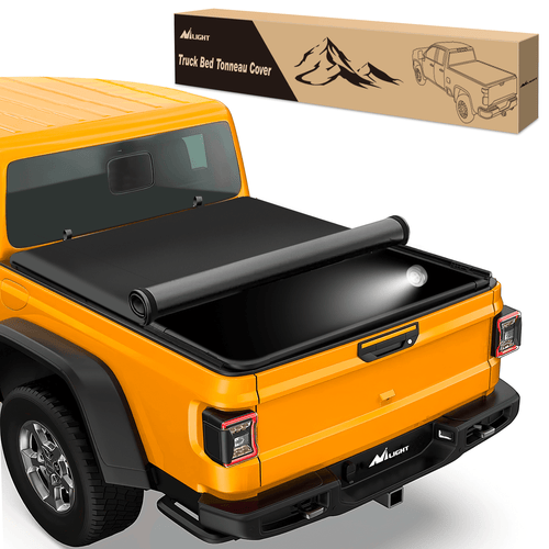 Nilight 2020 2021 2022 2023 2024 Jeep Gladiator JT 6.5ft Soft Roll Up Truck Tonneau Cover