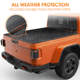 Nilight 2020 2021 2022 2023 2024 Jeep Gladiator JT 6.5ft Soft Roll Up Truck Tonneau Cover, view 4