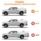 Nilight Soft Tri-fold Truck Bed Tonneau Cover Compatible with 2009-2025 Dodge Ram 1500(Include Classic and New Body)-5.6ft, view 3
