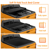 Nilight Soft Tri-fold Truck Bed Tonneau Cover Compatible with 2009-2025 Dodge Ram 1500(Include Classic and New Body)-5.6ft, view 6