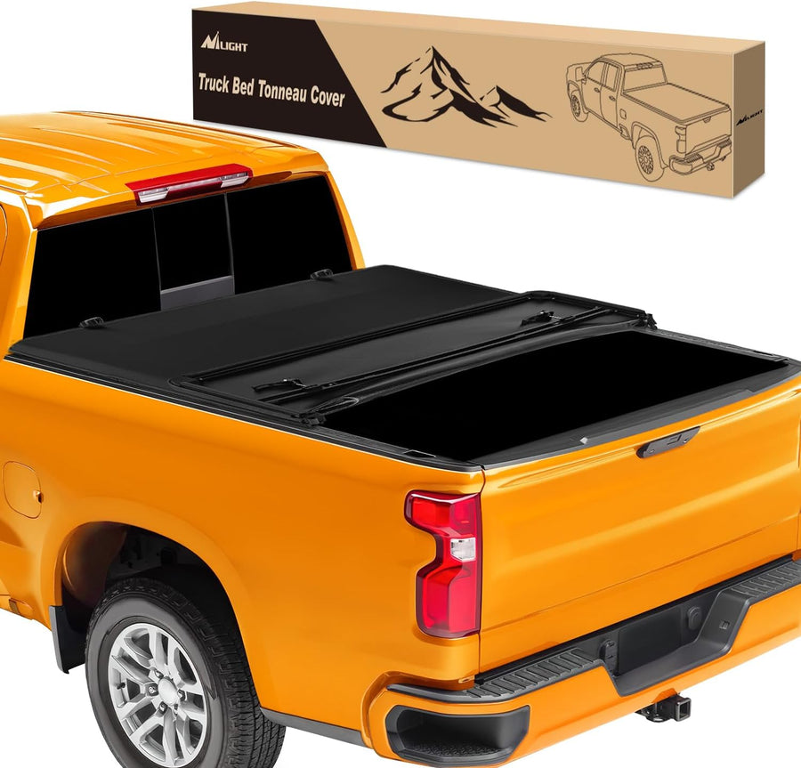 Nilight Soft Tri-fold Truck Bed Tonneau Cover Compatible with Chevy Colorado/GMC Canyon 2015 2016 2017 2018 2019 2020 2021 2022 2023 2024 2025 2026-6.2 ft