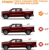 Nilight Soft Tri-fold Truck Bed Tonneau Cover Compatible with Chevy Colorado/GMC Canyon 2015 2016 2017 2018 2019 2020 2021 2022 2023 2024 2025 2026-6.2 ft, view 5