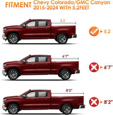 Nilight Soft Tri-fold Truck Bed Tonneau Cover Compatible with Chevy Colorado/GMC Canyon 2015-2026, 5.2ft, view 5