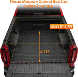 Nilight Soft Tri-fold Truck Bed Tonneau Cover Compatible with Chevy Silverado 1500/GMC Sierra 1500 2014 2015 2016 2017 2018 2019 2020 2021 2022 2023 2024 2025, 6.7ft, view 4