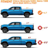 Nilight Soft Tri-fold Truck Bed Tonneau Cover Compatible with Chevy Silverado 1500/GMC Sierra 1500 2014 2015 2016 2017 2018 2019 2020 2021 2022 2023 2024 2025, 6.7ft, view 5