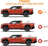 Nilight Soft Tri-fold Truck Bed Tonneau Cover Compatible with Toyota Tacoma 2016 2017 2018 2019 2020 2021 2022 2023-6ft, view 5