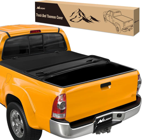 Nilight Soft Tri-fold Truck Bed Tonneau Cover Compatible with Toyota Tundra 2014 2015 2016 2017 2018 2019 2020 2021-5.5ft