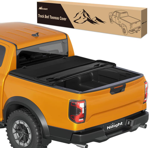 Nilight Soft Tri-fold Truck Bed Tonneau Cover Fits for 2019 2020 2021 2022 2023 2024 2025 2026 Ford Ranger-5ft