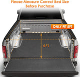 Nilight Soft Tri-fold Truck Bed Tonneau Cover Fits for 2019 2020 2021 2022 2023 2024 2025 2026 Ford Ranger-5ft, view 4