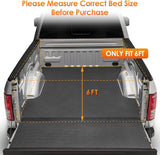 Nilight Soft Tri-fold Truck Bed Tonneau Cover Fits for 2019 2020 2021 2022 2023 Ford Ranger-6ft, view 4