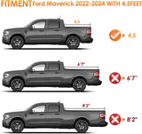 Nilight Soft Tri-fold Truck Bed Tonneau Cover Fits for 2022 2023 2024 2025 2026 Ford Maverick-4.5ft, view 5