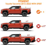 Nilight Soft Tri-fold Truck Bed Tonneau Cover Fits for Toyota Tacoma 2016 2017 2018 2019 2020 2021 2022 2023-5ft, view 3