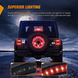 Nilight Spare Tire Brake Light For 2018 2019 2020 2021 Jeep Wrangler JK JKU JL JLU, view 6