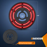 Nilight Spare Tire Brake Light Red Double Row LED Ring 3rd Third Stop Rear Wheel Lights Plug and Play Fit for 2018 2019 2020 2021 2022 2023 2024 2025 2026 Jeep Wrangler JL, view 2