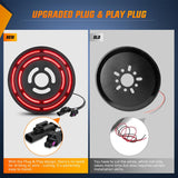 Nilight Spare Tire Brake Light Red Double Row LED Ring 3rd Third Stop Rear Wheel Lights Plug and Play Fit for 2018 2019 2020 2021 2022 2023 2024 2025 2026 Jeep Wrangler JL, view 6