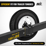 Nilight Spare Tire Carrier 3-Nuts Design Boat Trailer Carrier Bracket Utility Trailer Accessories Fits 4 & 5 & 6 Lugs Trailer Wheels on 4 Inch 4.5 Inch 4.75 Inch 5 Inch 5.5 Inchand 6 InchBolt Patterns 150 Lbs, view 6