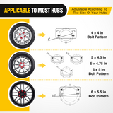 Nilight Spare Tire Carrier Trailer Spare Tire Mount Boat Trailer Carrier Bracket Utility Trailer Accessories Fits 4 & 5 & 6 Lugs Trailer Wheels on 4Inch 4.5Inch 4.75Inch 5Inch and 5.5Inch Bolt Patterns 150 Lbs, view 6