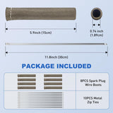 Nilight Spark Plug Wire Heat Shield Sleeve, 8Pcs 3632°F Boot Protector - with 10 Metal Zip Ties, Replacement for LS1/LS2 SBC BBC 350 454 Car Truck, 6 Inch Titanium, view 2