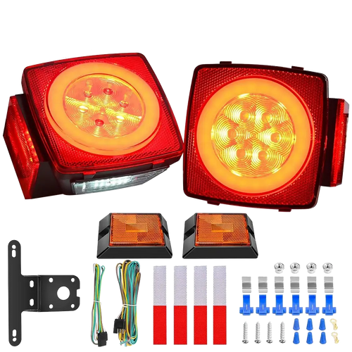 Nilight Square LED Trailer Light Kit (Pair)