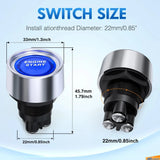 Nilight Start Engine Button Switch Blue, view 4
