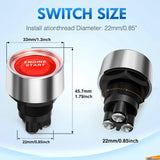 Nilight Start Engine Button Switch Red, view 4