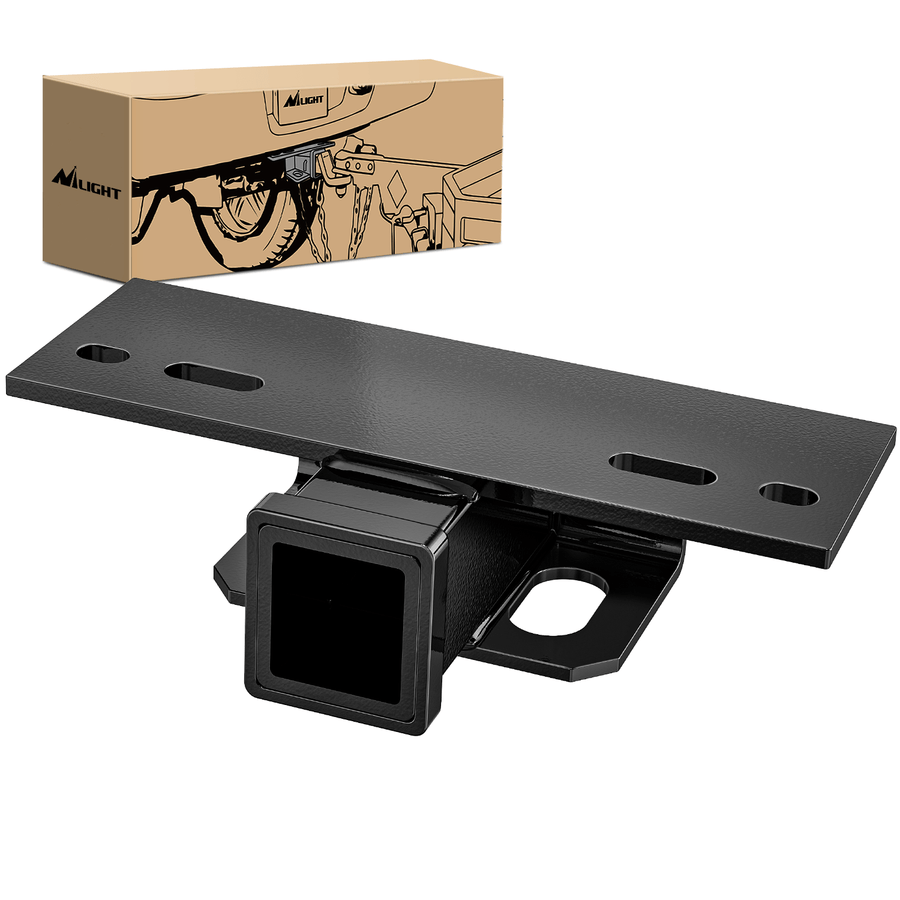 Nilight Step Hitch Bumper Mount 2 Inch Receiver Bolt-On Bike Hitch Receiver Tube Trailer Truck RV Cargo Receiver Hitch 5000 Lbs Powder Coated