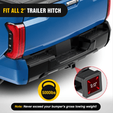 Nilight Step Hitch Bumper Mount 2 Inch Receiver Bolt-On Bike Hitch Receiver Tube Trailer Truck RV Cargo Receiver Hitch 5000 Lbs Powder Coated, view 6
