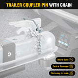 Nilight Straight Trailer Coupler with Security Latch&Chain for 2-Inch Hitch Ball, 2-Inch Channel,3500 LBS,Heavy Duty Trailler Tongue Coupler for Station Wagon, Truck, Bolted & Welded Installation, view 3