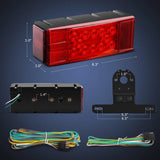 Nilight Submersible Low Profile Rectangular LED Trailer Light Kit (Pair), view 2