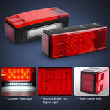 Nilight Submersible Low Profile Rectangular LED Trailer Light Kit (Pair), view 3