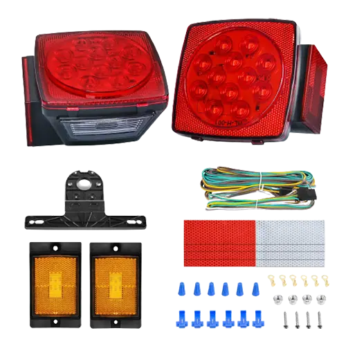 Nilight Submersible Square LED Trailer Light Kit (Pair)