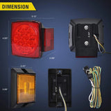 Nilight Submersible Square LED Trailer Light Kit (Pair), view 2