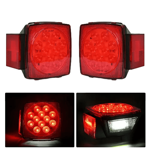 Nilight Submersible Square LED Trailer Light (Pair)