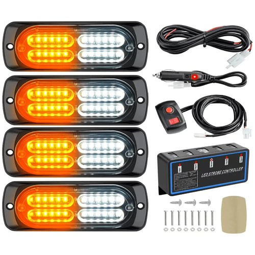 Nilight Surface Mount Led Strobe Light Kit (4 Pcs)