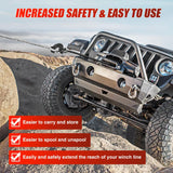 Nilight Synthetic Winch Rope Extension 3/8 Inch x 50 Feet 25,000 Lbs ATV Winch Extension Cable Replacement Tow Ropes Line for Off Road Vehicle Polaris ATV UTV Truck SUV Jeep, Grey, view 6