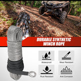 Nilight Synthetic Winch Rope Kit 3/16 Inch x 50 Feet - 6000 lbs Cable Line With Protective Sleeve, 13500 lbs Hook, Stopper for 4WD Off Road Vehicle UTV ATV SUV Truck, Grey, view 5