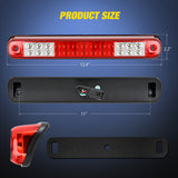Nilight Tail light + 3rd Third Brake Light Assembly Compatible with 1988 1989 1990 1991 1992 1993 1994 1995 1996 1997 1998 1999 Chevy GMC C/K Silverado 1992 1993 Blazer Dark Red Rear Cargo Lamp, view 2