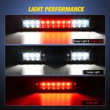 Nilight Tail light + 3rd Third Brake Light Assembly Compatible with 1999 2000 2001 2002 2003 2004 2005 2006 2007 F250 F350 F450 F550 Super Duty Red Taillight with High Mount Brake Rear Cargo Lamp, view 3