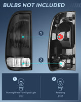 Nilight Tail light + 3rd Third Brake Light Assembly Compatible with 1999 2000 2001 2002 2003 2004 2005 2006 2007 F250 F350 F450 F550 Super Duty Smoke Taillight with High Mount Brake Rear Cargo Lamp, view 5